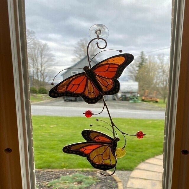🎅Early Christmas Sale-49% OFF🦋Stained Monarch Butterfly Glass Window Decor