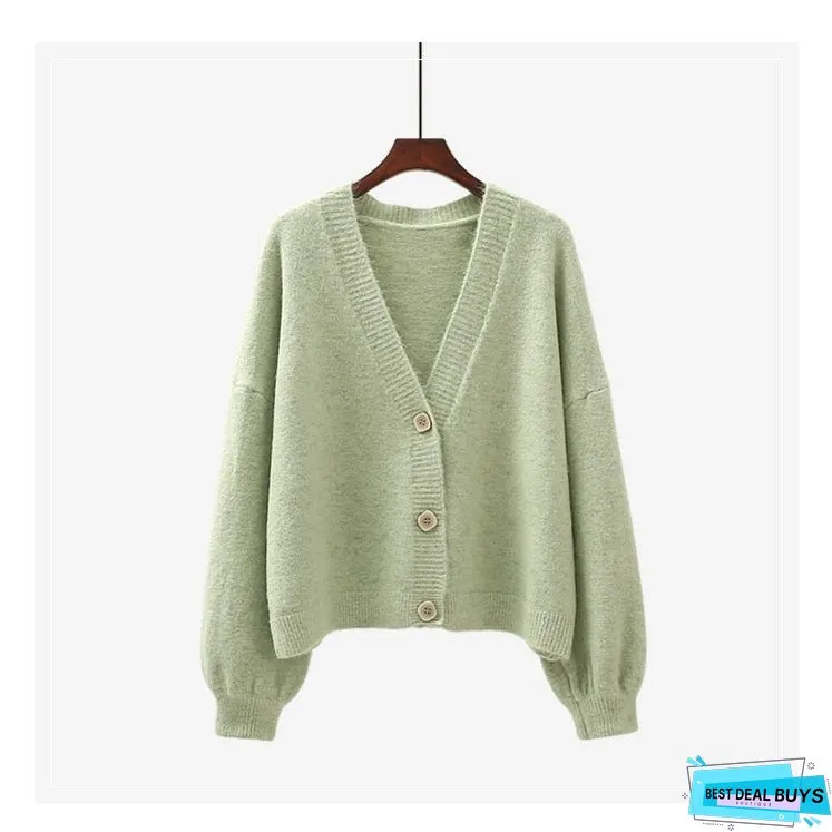 Christmas Gift H.SA Women Sweater Cardigan Winter Solid Cashmere Top Casual Cardigans Chic Korean Fashion Winter Knit Jacket sueters mujer