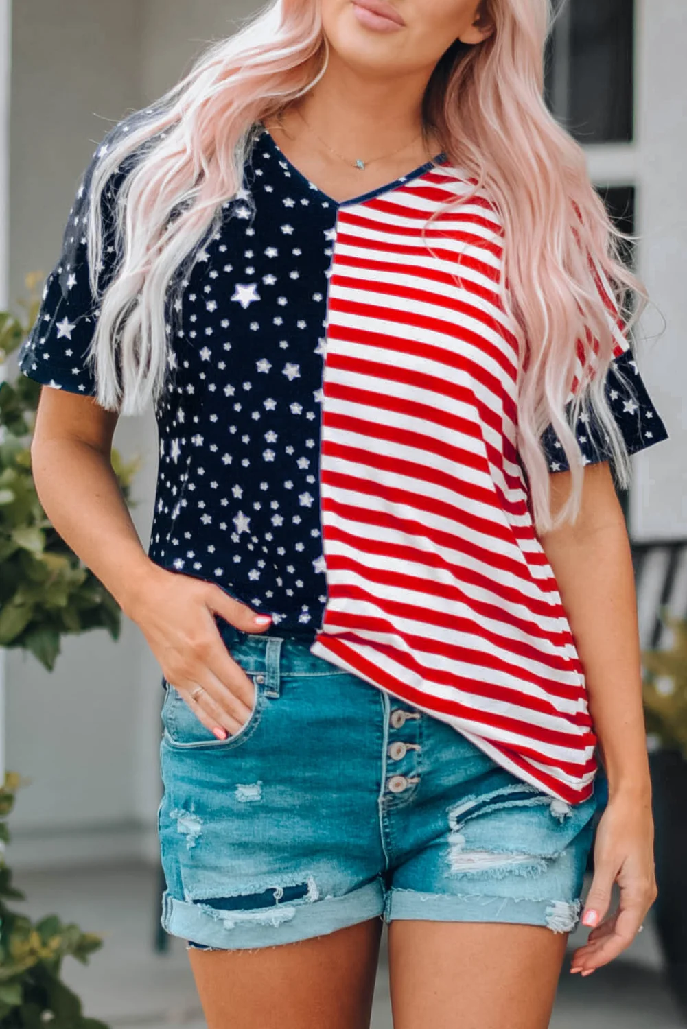 July 4th Stars and Stripes USA Flag Tee | IFYHOME