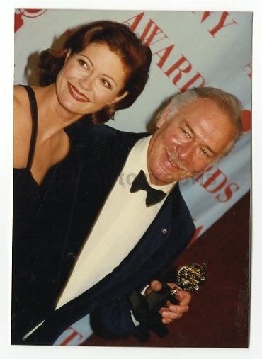 Susan Sarandon & Christopher Plummer - Original Candid Photo Poster painting by Peter Warrack