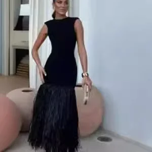 Nigikala Nigikala Women's Clothing Explosion Ousted Back Zipper Dress