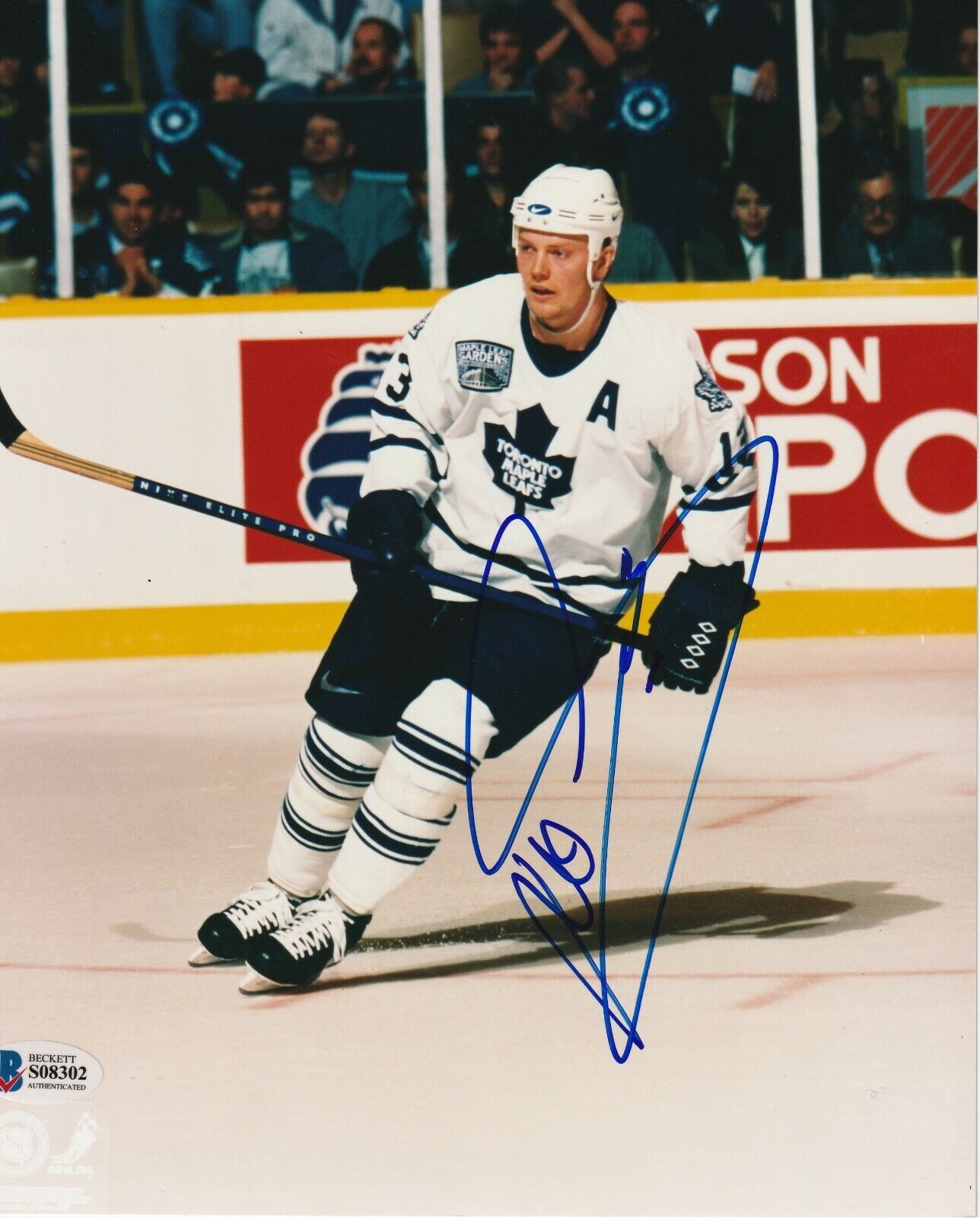 MATS SUNDIN Signed Toronto MAPLE LEAFS 8x10 Photo Poster painting with Beckett COA