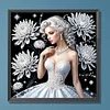 White Flower Beauty-Special Shaped Diamond Painting