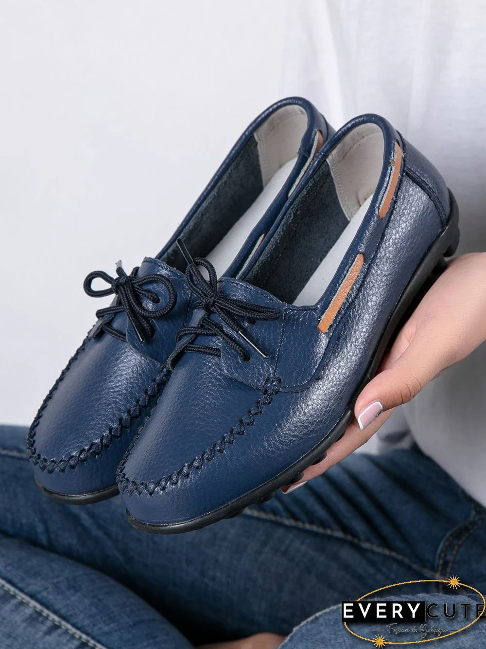 Retro Casual Simple Lace-up Flat Shoes
