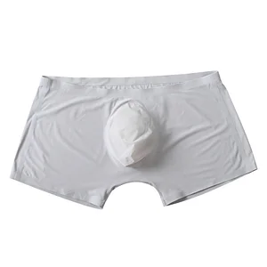 Ice Silk Thin Sexy Transparent Seamless Boxer Briefs