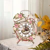 Diamond Painting Acrylic Flower Alarm Clock Shape Clock Ornament