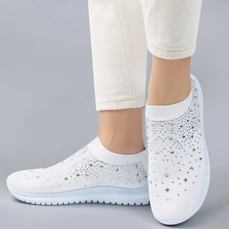 Women's Orthopedic Crystal Orthopedic Orthotic Slip On Summer Shoes