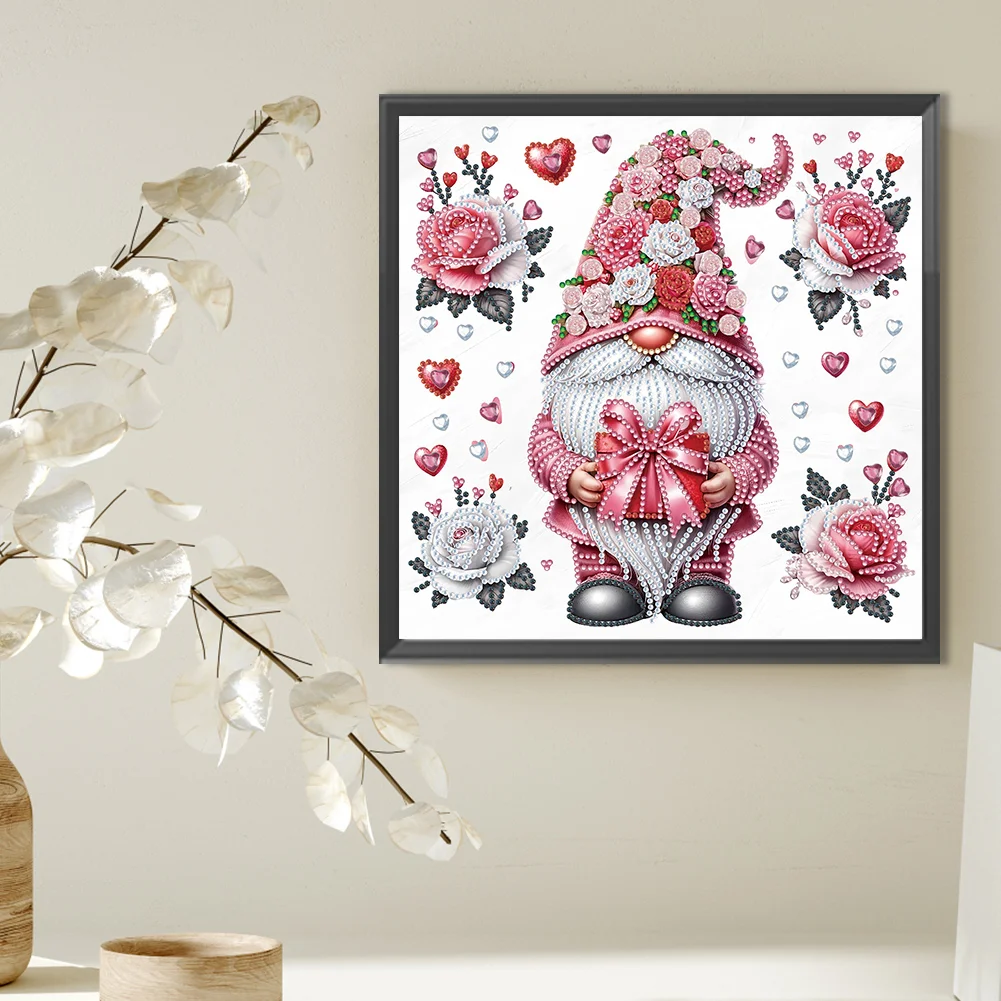 Diamond Painting - Partial Special Shaped Drill - Love Gnome(Canvas|30*30cm)