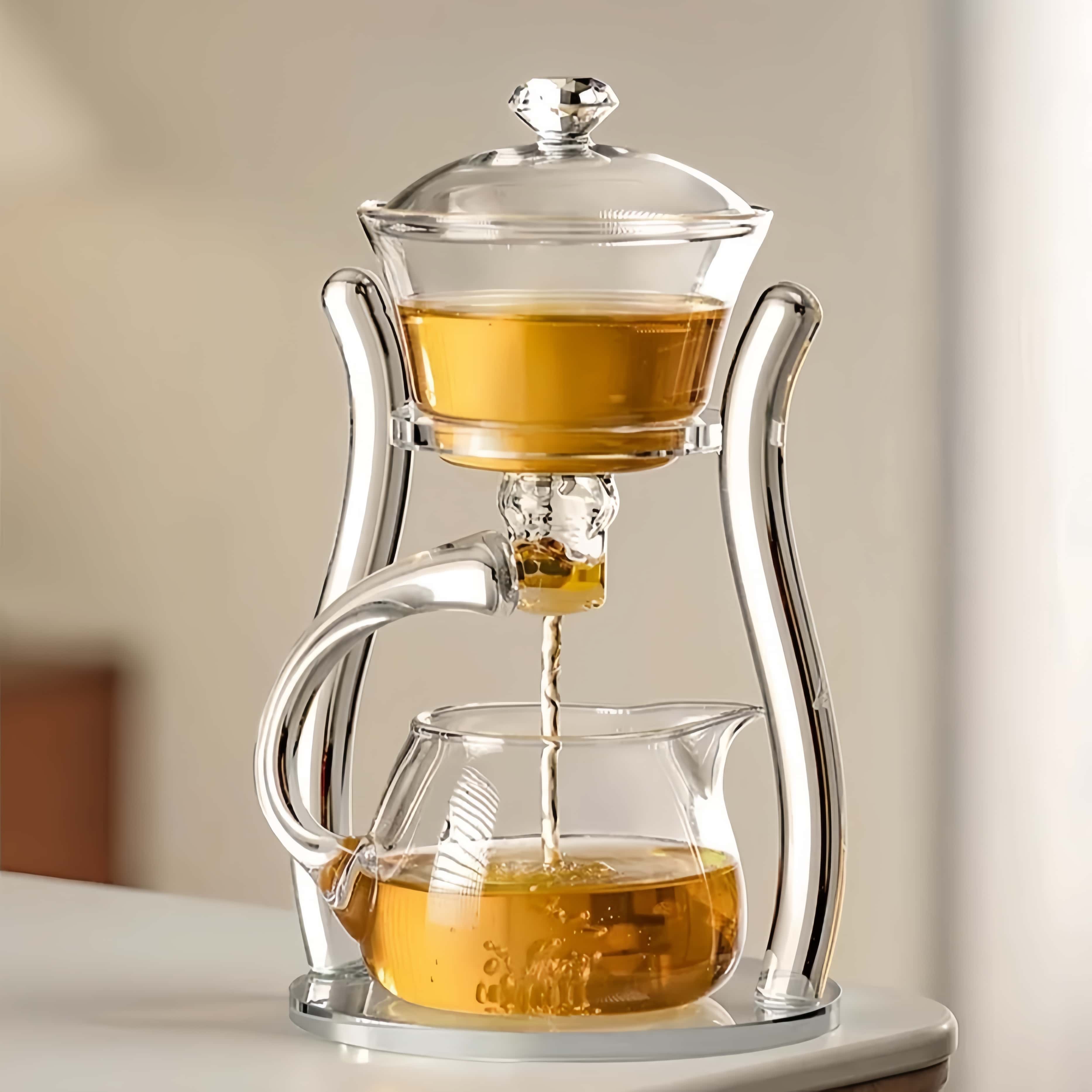FromTea "Nostalgia" Semi-Automatic Glass Tea Set  河间市洁透玻璃制品有限公司_Fromtea&reg; Official Store