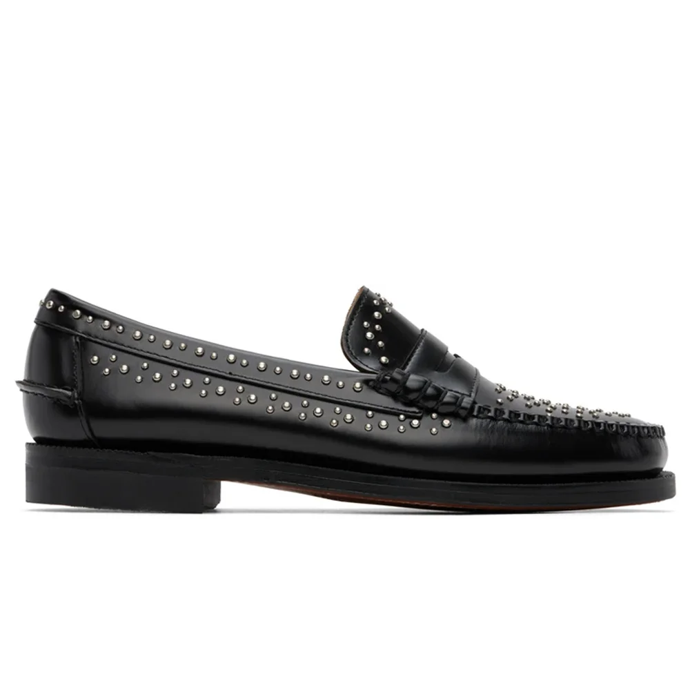 Merumote Gentleman's Oxford Loafers Shoes Rivet Stone Man's Shoes Party Wedding Banquet Shoes-MERUMOTE