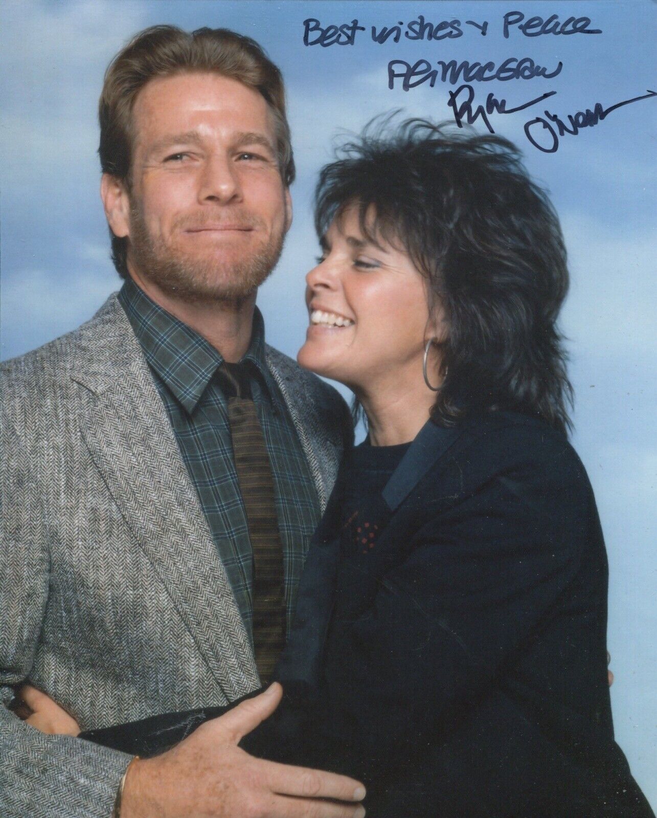 Love Story movie stars Ryan O’Neal and Ali MacGraw signed 8x10 Photo Poster painting