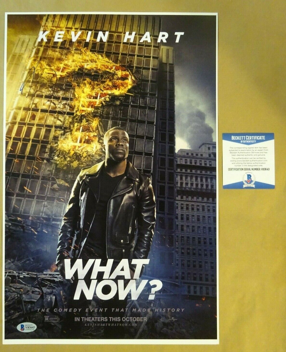 Signed KEVIN HART Autographed What Now? 11x17