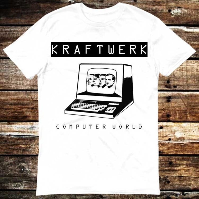 Kraftwerk Promo Release Computer World Vinyl Label T Shirt