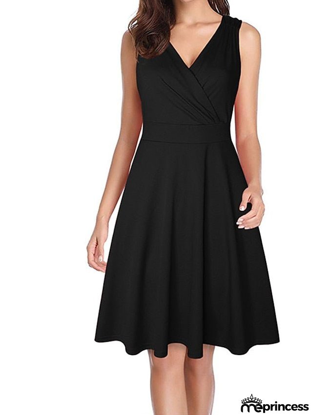 Work Dress Black Dress Semi Formal Dress Fashion Mini Dress Ruched Print V Neck Sleeveless Leopard Slim Leopard Black Wine Spring Summer S M L XL XXL for Women