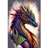 Retro Poster - Dragon Reading A Book-11CT Stamped Cross Stitch 40*60cm(Big Size)