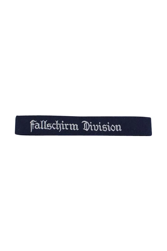  Luftwaffe Fallschirm Division EM Dark Blue Backing Cuff Title German-Uniform