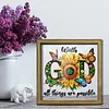 Sunflower DIY Special Shaped Drill Wooden Diamond Painting Tabletop Ornaments Kit with Photo Frame Desktop Diamond Art Kits Double-Sided Pattern for Adults/Beginners Home Decor