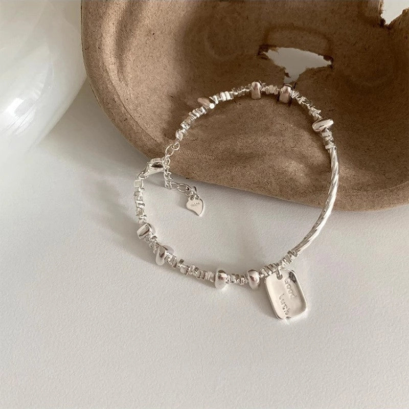 Korean-style Niche Heavy Industry Pearl Silver Beaded Bracelet Women’s Light Luxury Niche Exquisite Bracelet Trendy Bracelet For Girlfriends