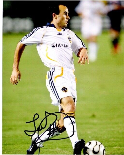 Landon Donovan Signed LA Galaxy 8x10 inch Photo Poster painting - Team USA - Soccer - Footballer