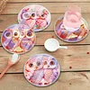 [Upgrade]6pcs/set DIY Diamond Painting Waterproof Case Classic Pink Owl Coaster Gift Decor Set