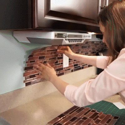 coloribbon easily peel and stick 3d brick tile stickers