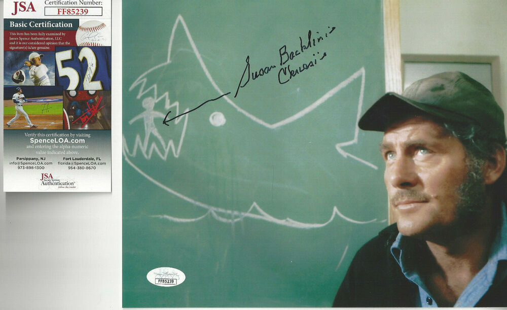 JAWS Chrissie  autographed 8x10 Photo Poster painting  with Robert Shaw  JSA Certified