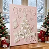 Christmas Tree 5D DIY Round Special Shaped Pearl Partial Drill Diamonds Dots Gem Art Kits with Wooden Frame Diamond Dots Paintings 30x40cm Diamonds Paintings Gem Art for Adults Beginners Home Decor