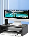 2-Tier Monitor Stand Riser with Phone Holder & Cable Management for Home Desktop