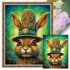 >SALE<Full Embroidery Cotton Thread 11CT Printed Colored Rabbit Cross Stitch 40x55cm