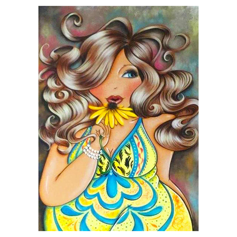 

Fat Girl - 11CT Stamped Cross Stitch - 50*40CM, 501 Original