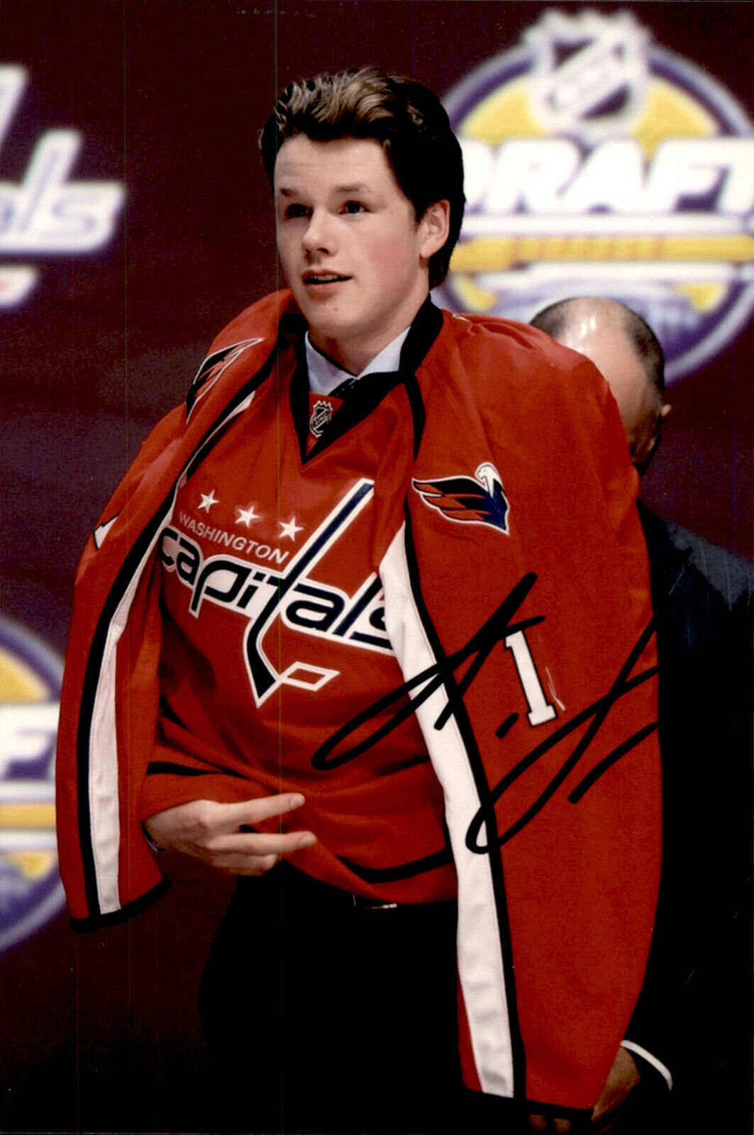 Lucas Johansen SIGNED 4x6 Photo Poster painting WASHINGTON CAPITALS #2