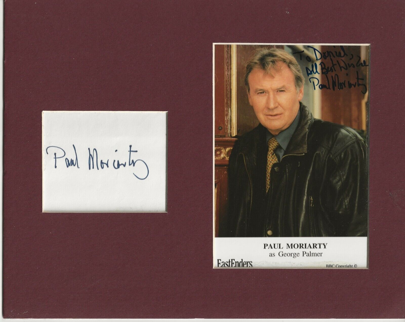 Paul Moriarty eastenders genuine authentic autograph signature and Photo Poster painting AFTAL