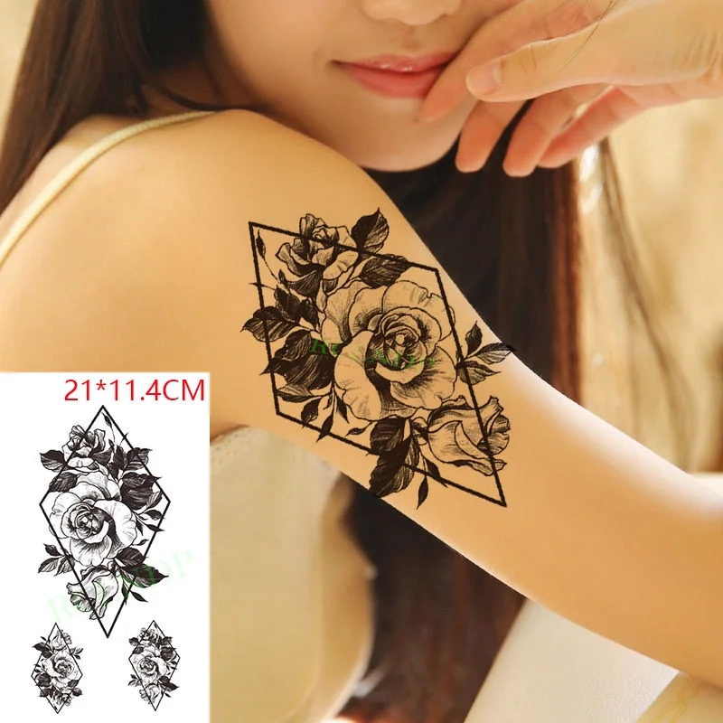 Waterproof Temporary Tattoo Sticker Cool Snake Animal Fake Tatto Flash Arm Leg Tatoo Body Art for Boy Women Men