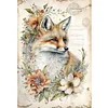 (Big Size) Vintage Poster Fox - 11CT Stamped Cross Stitch 40*60cm/15.75*23.62in