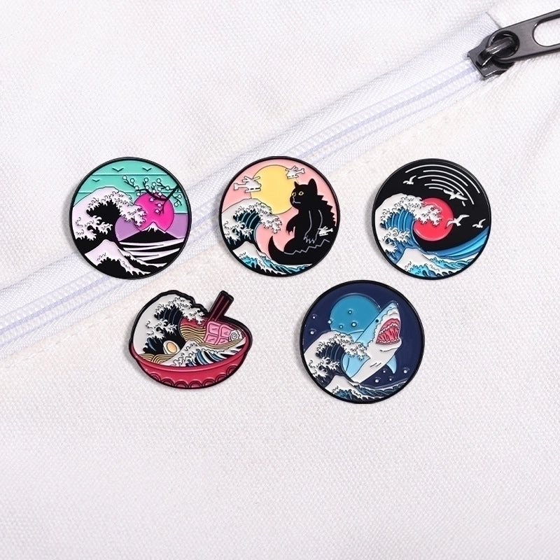 Cartoon Style Cute Cartoon Alloy Stamping Stoving Varnish Plating Unisex Brooches