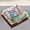 Wooden DIY Owl Diamond Painting Kit Note Box with 160 Papers for Office Desk
