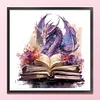 Dragons And Books-14CT Stamped Cross Stitch 50*50cm