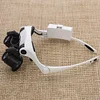 LED Light Magnifier Glasses Portable 10X/15X/20X/25X Lens Loupe Eyewears