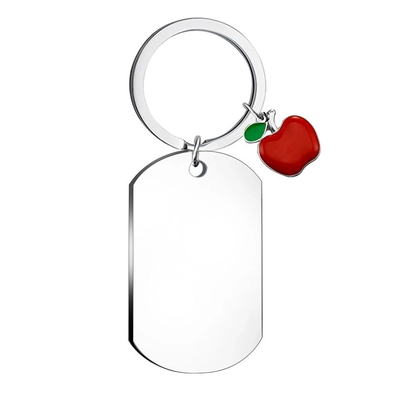 Minimalist Geometric Stainless Steel Unisex Bag Pendant Keychain