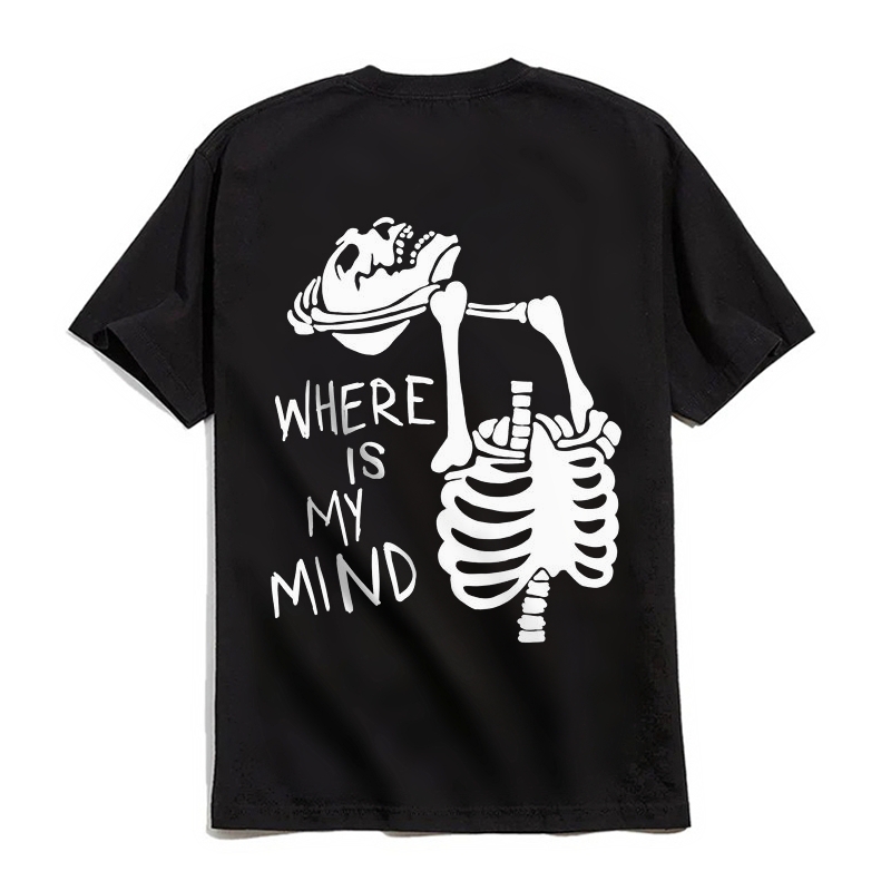 Where Is My Mind SKULL PRINT T-SHIRT