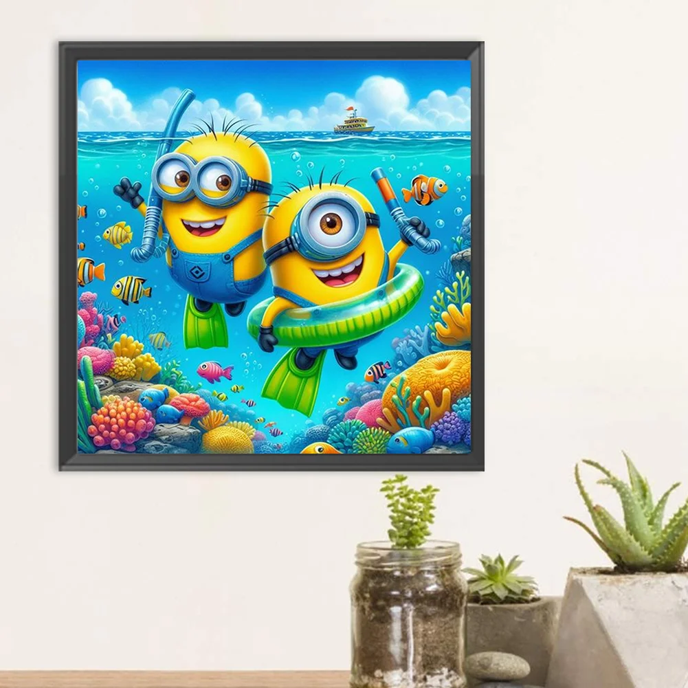 Diamond Painting - Full Round Drill - Minions(Canvas|30*30cm)