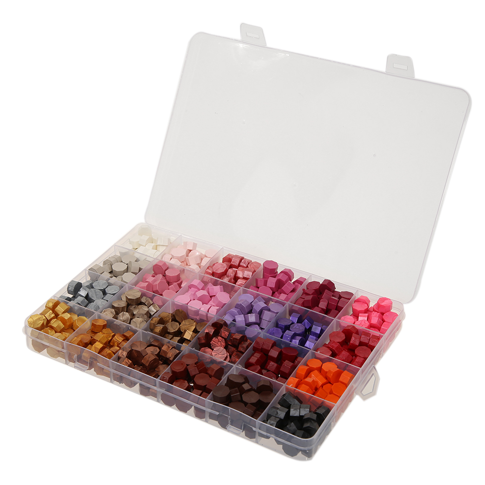 1 Box Vintage DIY Octagonal Sealing Wax Tablet Seal Stamp Wax Pill Beads