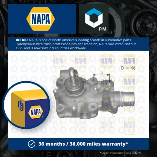 Water Pump fits IVECO DAILY Mk3 2.8D 99 to 06 8140.43B Coolant NAPA 500362859 Parts