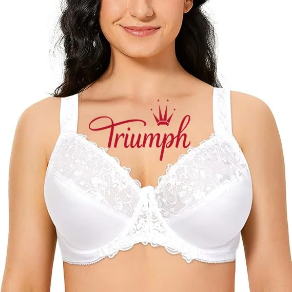 Triumph - 3 bucăți 🔥Sutien de dama cu dantela florala marime plus