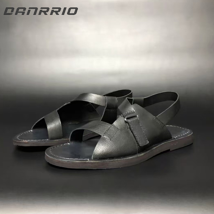 DANRRIO Original Aged Leather Vintage Vacation Casual Roman Sandals Beach Shoes DANRRIO.COM DANRRIO