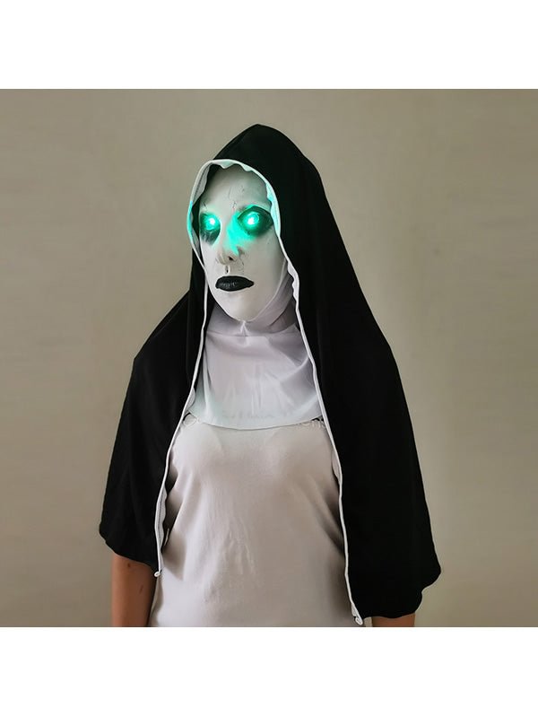 Led The Conjuring 2 Latex Scary Nun Mask-elleschic