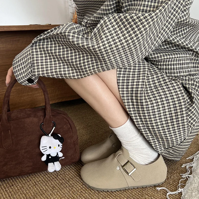 Yyvonne Birken Shoes Women Spring And Autumn New Super Fire In Women's Shoes One Foot Pedal Bean Shoes Bread Ugly Single Shoes