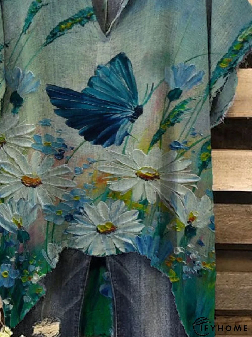 Vintage V neck Short Sleeve Tops | IFYHOME