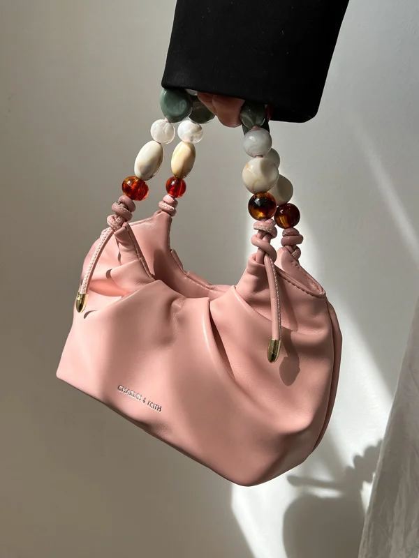 Beaded Pleated Split-Joint Handbags Shoulder Bags