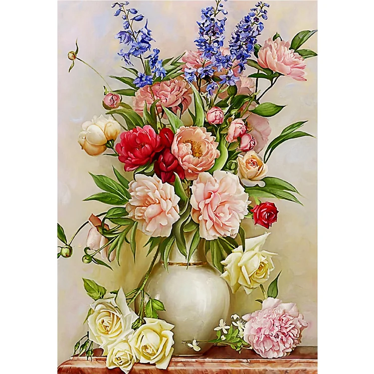 Color Flowers 11CT Stamped Cross Stitch 71*98CM